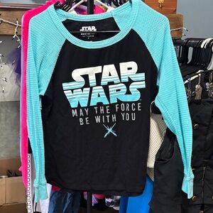 Star Wars Kids Long Sleeve Shirt - Black and Blue